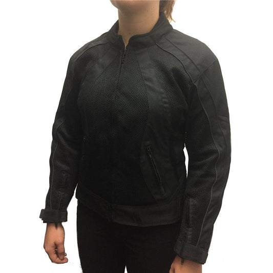 TENTENTHS LADIES MELBOURNE JACKET - BLACK PAKISTAN LEATHER sold by Cully's Yamaha