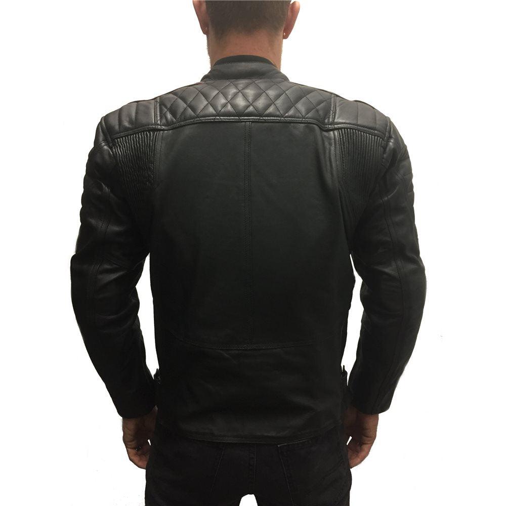 TENTENTHS DUKE LEATHER JACKET - RED STRIPE PAKISTAN LEATHER sold by Cully's Yamaha