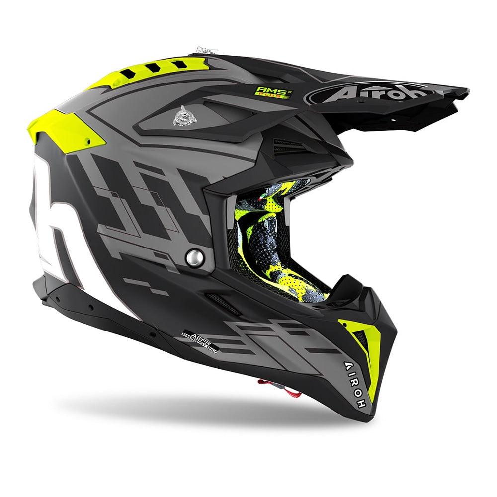 AIROH AVIATOR 3 HELMET - 'RAMPAGE' BLACK MATT MOTO NATIONAL ACCESSORIES PTY sold by Cully's Yamaha