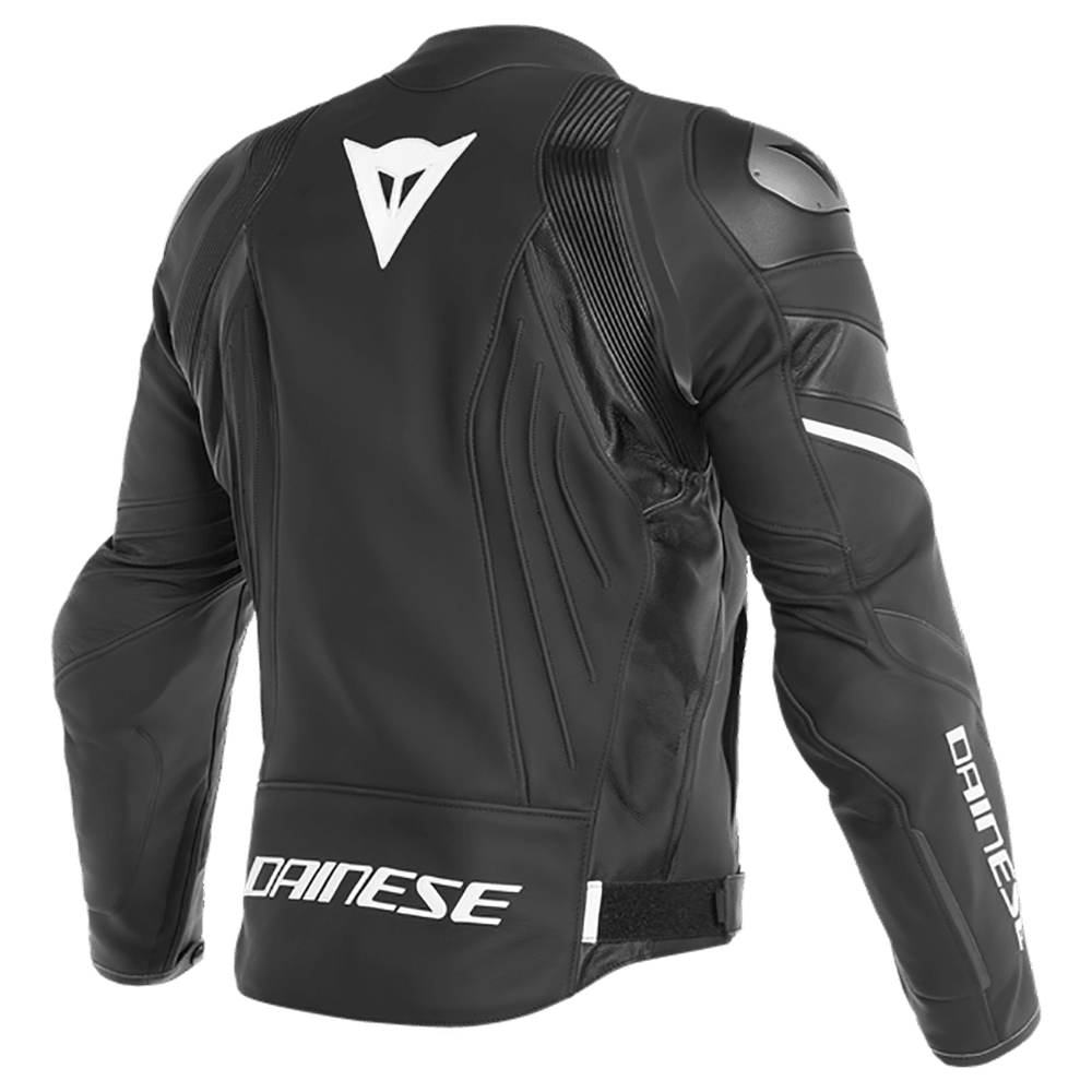 DAINESE AVRO 4 JACKET - MATT BLACK/WHITE MCLEOD ACCESSORIES (P) sold by Cully's Yamaha