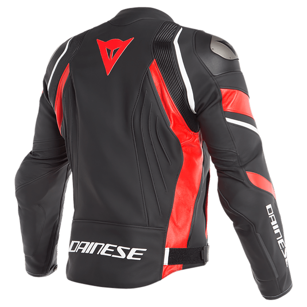 DAINESE AVRO 4 JACKET - MATT BLACK/LAVA RED/WHITE MCLEOD ACCESSORIES (P) sold by Cully's Yamaha