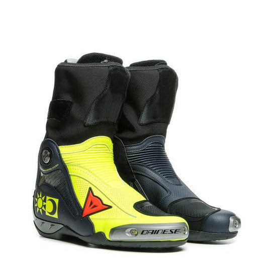 DAINESE AXIAL D1 REPLICA VALENTINO BOOTS - FLUO YELLOW/BLUE REGGIANI MCLEOD ACCESSORIES (P) sold by Cully's Yamaha