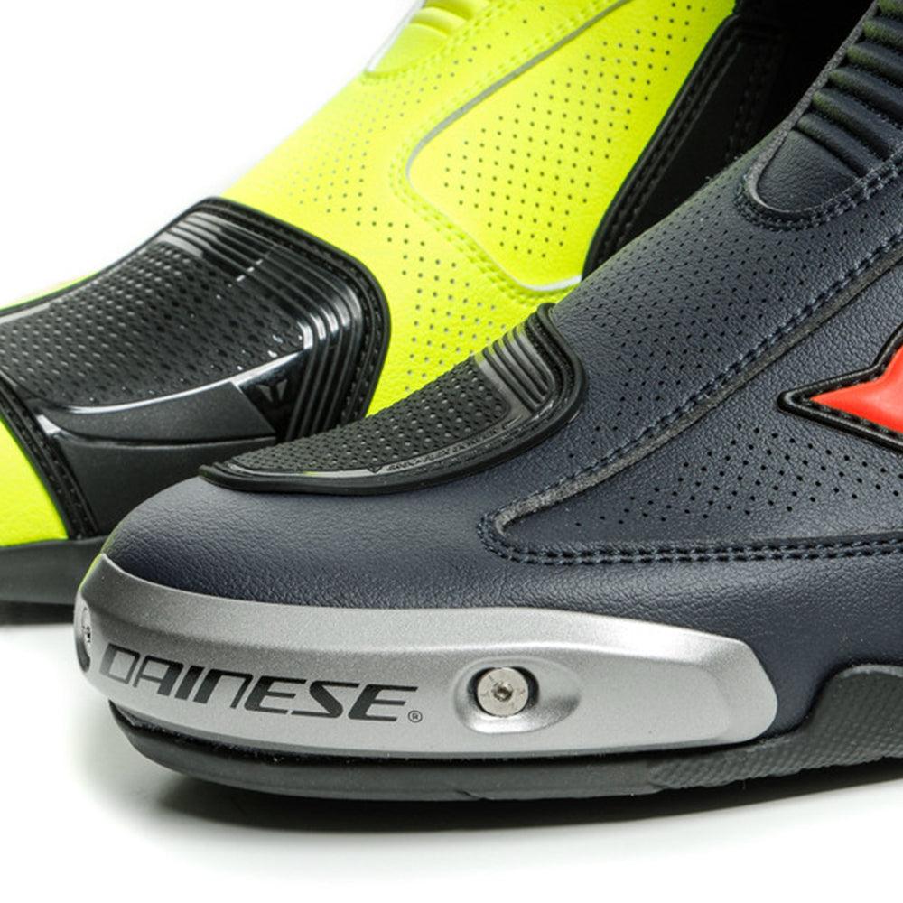 DAINESE AXIAL D1 REPLICA VALENTINO BOOTS - FLUO YELLOW/BLUE REGGIANI MCLEOD ACCESSORIES (P) sold by Cully's Yamaha