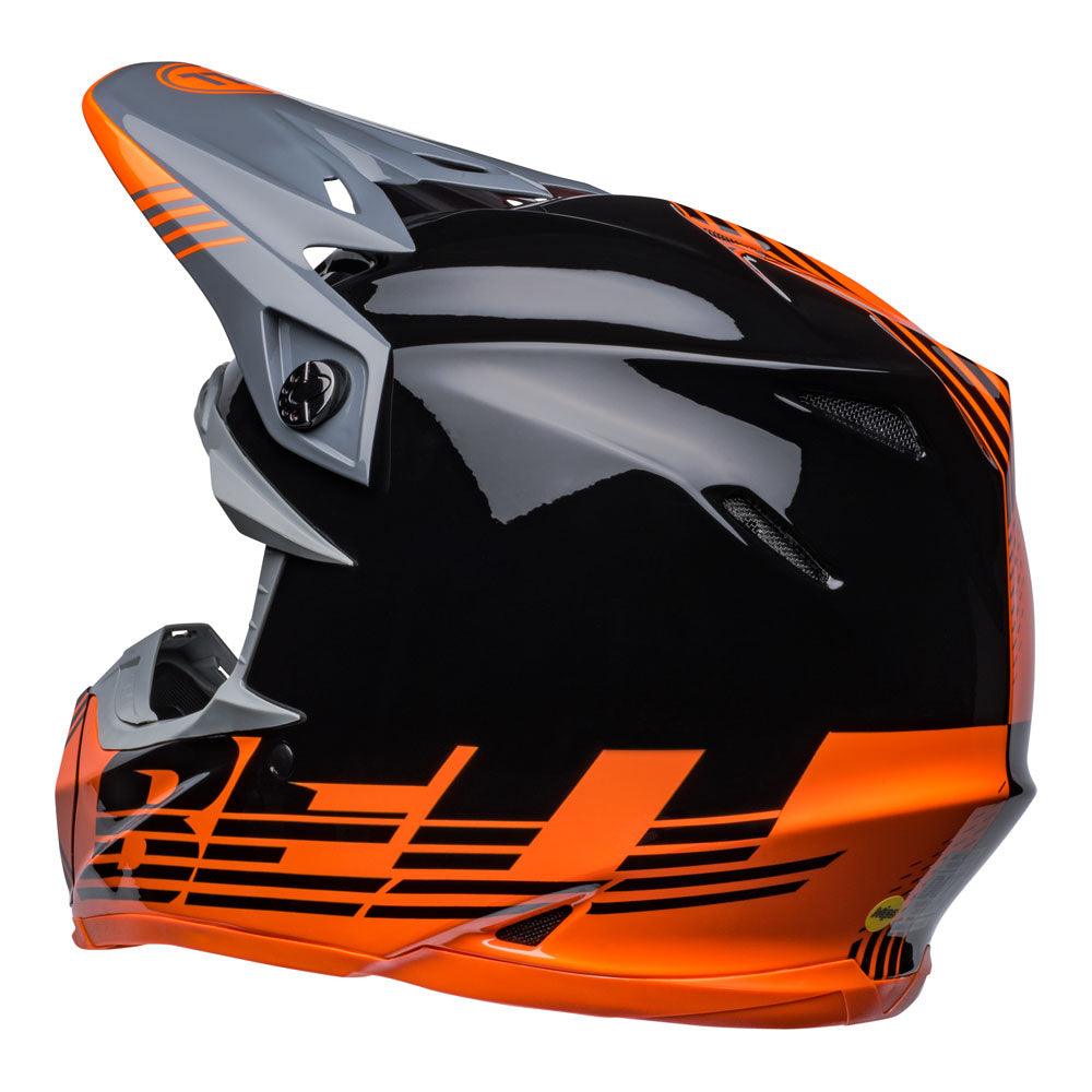 BELL MOTO-9 MIPS LOUVER 2022 HELMET - GLOSS BLACK/ORANGE CASSONS PTY LTD sold by Cully's Yamaha