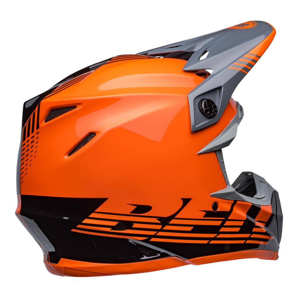 BELL MOTO-9 MIPS LOUVER 2022 HELMET - GLOSS BLACK/ORANGE CASSONS PTY LTD sold by Cully's Yamaha