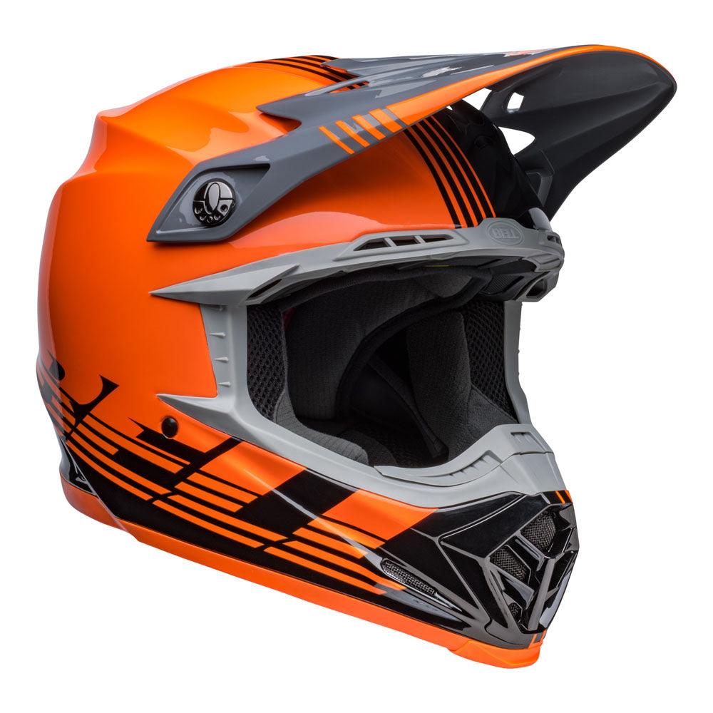 BELL MOTO-9 MIPS LOUVER 2022 HELMET - GLOSS BLACK/ORANGE CASSONS PTY LTD sold by Cully's Yamaha