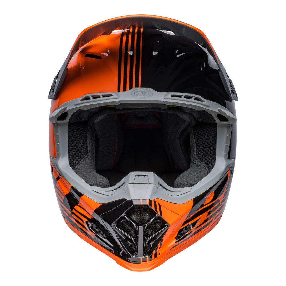 BELL MOTO-9 MIPS LOUVER 2022 HELMET - GLOSS BLACK/ORANGE CASSONS PTY LTD sold by Cully's Yamaha