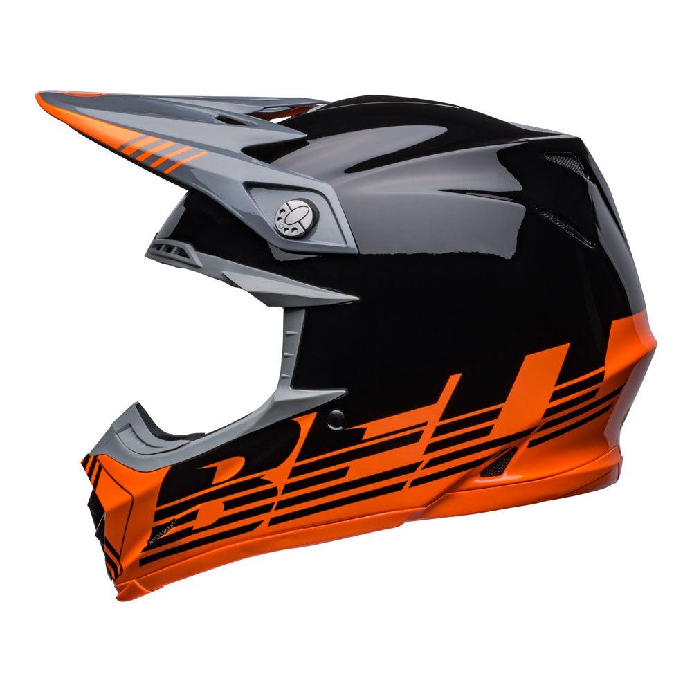 BELL MOTO-9 MIPS LOUVER 2022 HELMET - GLOSS BLACK/ORANGE CASSONS PTY LTD sold by Cully's Yamaha