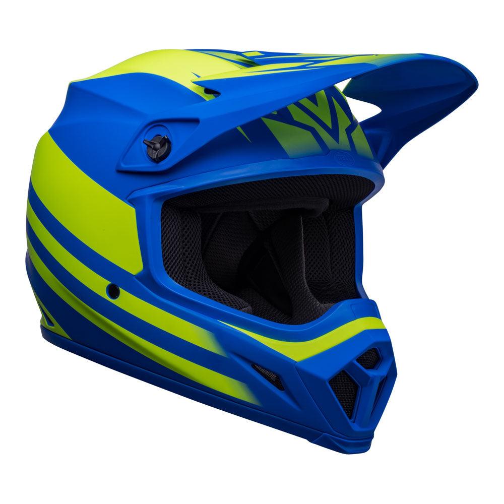 BELL MX-9 MIPS DISRUPT 2022 HELMET - MATT CLASSIC BLUE/HI-VIZ YELLOW CASSONS PTY LTD sold by Cully's Yamaha
