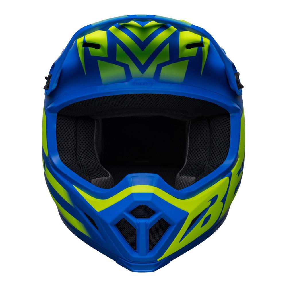 BELL MX-9 MIPS DISRUPT 2022 HELMET - MATT CLASSIC BLUE/HI-VIZ YELLOW CASSONS PTY LTD sold by Cully's Yamaha