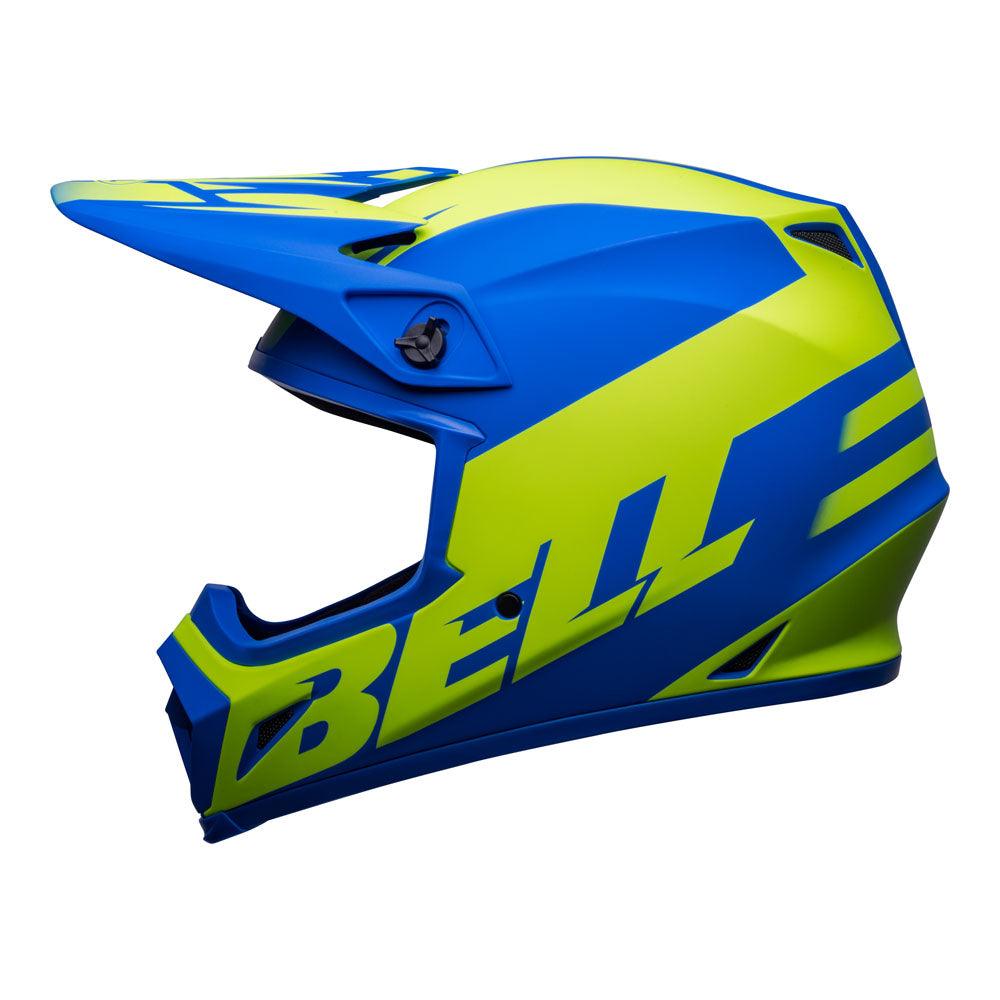 BELL MX-9 MIPS DISRUPT 2022 HELMET - MATT CLASSIC BLUE/HI-VIZ YELLOW CASSONS PTY LTD sold by Cully's Yamaha