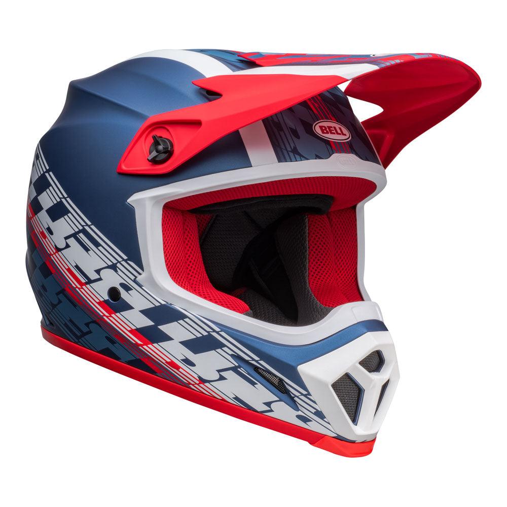 BELL MX-9 MIPS OFFSET 2022 HELMET - MATT METALLIC BLUE/WHITE CASSONS PTY LTD sold by Cully's Yamaha