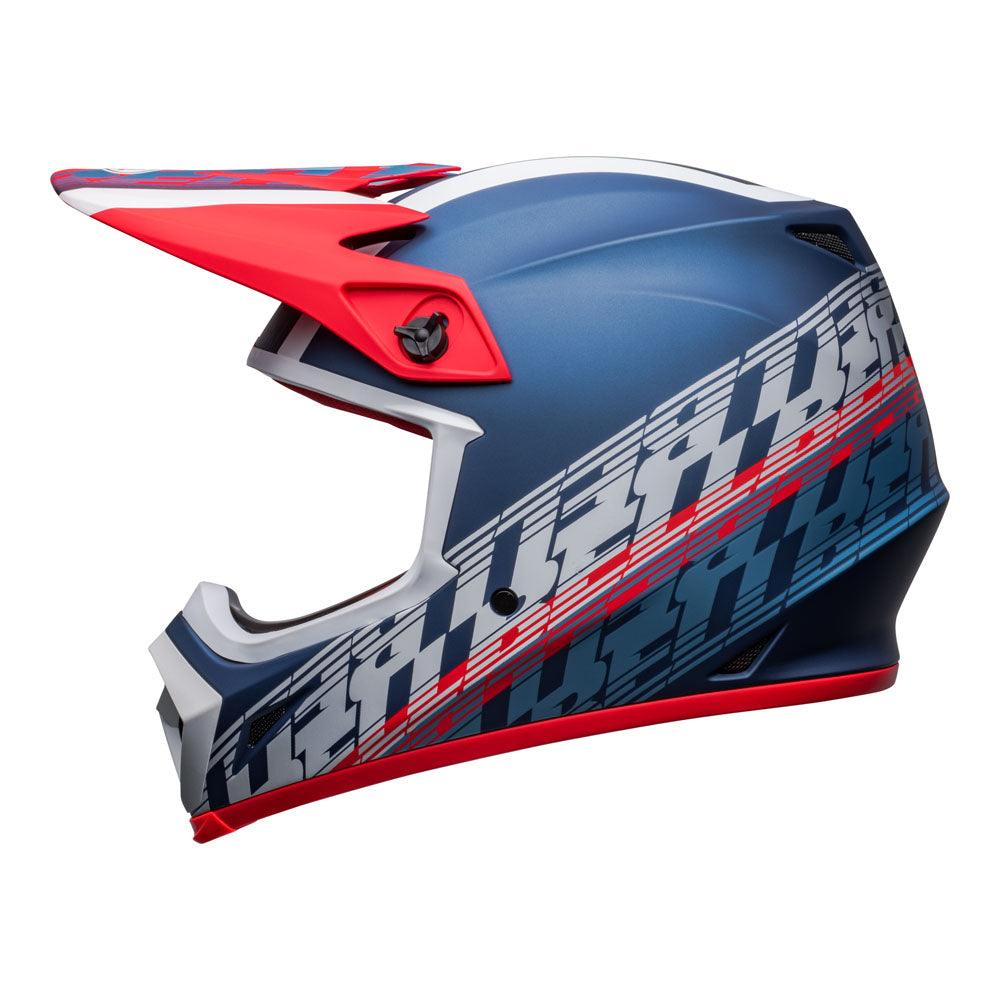 BELL MX-9 MIPS OFFSET 2022 HELMET - MATT METALLIC BLUE/WHITE CASSONS PTY LTD sold by Cully's Yamaha