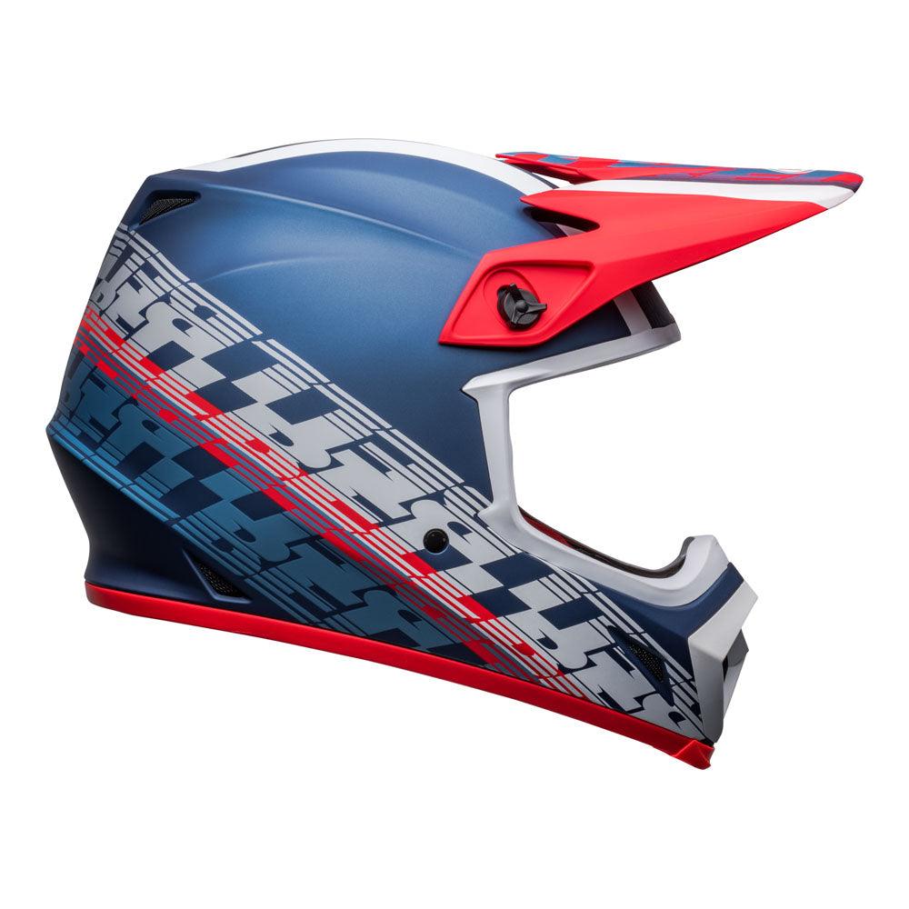 BELL MX-9 MIPS OFFSET 2022 HELMET - MATT METALLIC BLUE/WHITE CASSONS PTY LTD sold by Cully's Yamaha