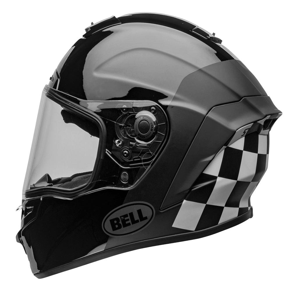 BELL STAR DLX LUX CHECKERS (MIPS) HELMET - BLACK/WHITE CASSONS PTY LTD sold by Cully's Yamaha