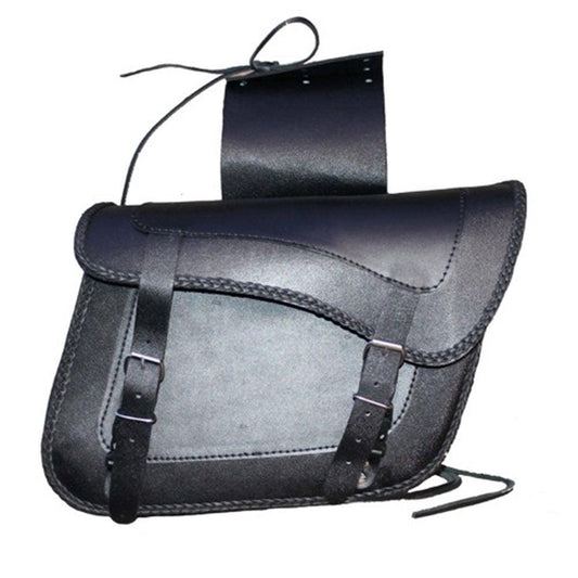 TENTENTHS BRAIDED SADDLE BAG - BLACK PAKISTAN LEATHER sold by Cully's Yamaha