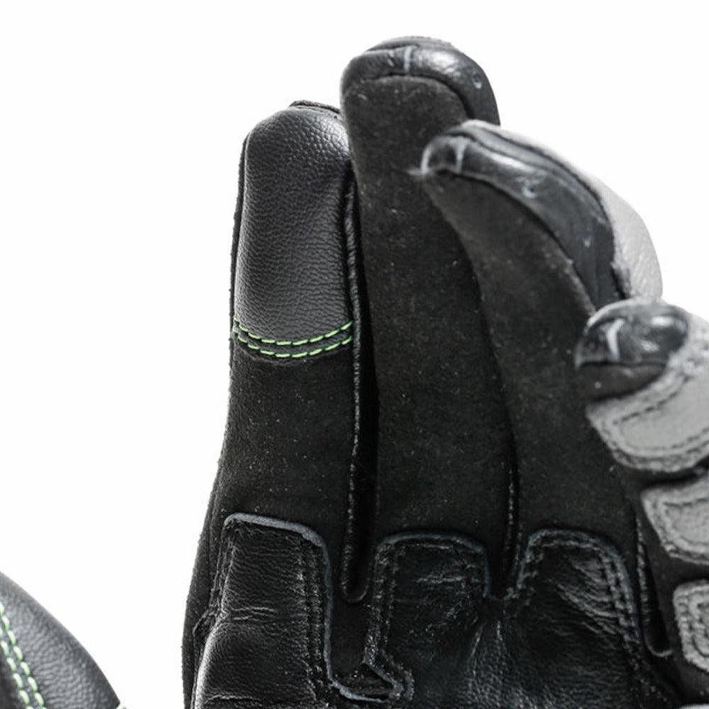 DAINESE CARBON 3 SHORT GLOVES - BLACK/CHARCOAL GREY/FLUO YELLOW MCLEOD ACCESSORIES (P) sold by Cully's Yamaha