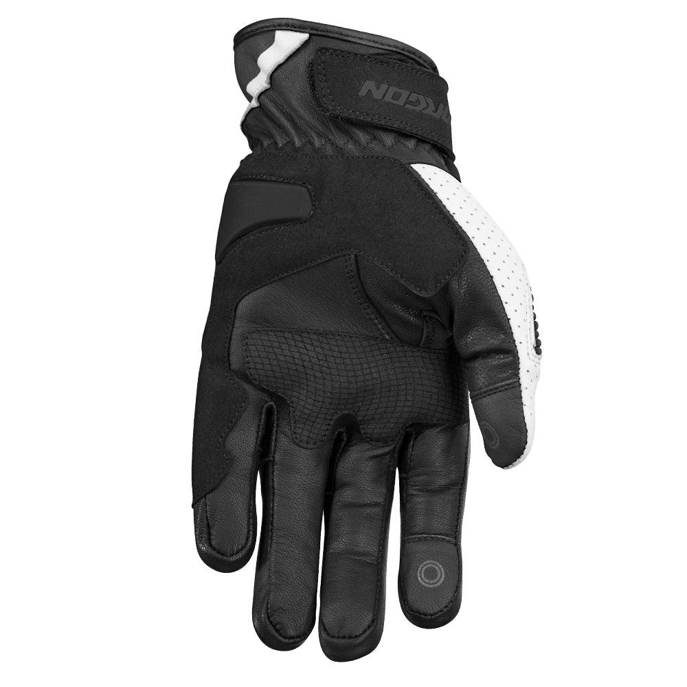 ARGON CHARGE GLOVES - BLACK/WHITE MCLEOD ACCESSORIES (P) sold by Cully's Yamaha