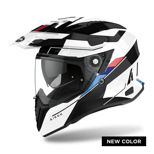 AIROH COMMANDER HELMET - 'SKILL' WHITE GLOSS MOTO NATIONAL ACCESSORIES PTY sold by Cully's Yamaha