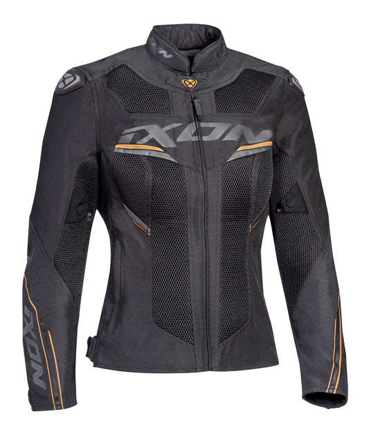 IXON DRACO LADY JACKET - BLACK/WHITE/GOLD CASSONS PTY LTD sold by Cully's Yamaha