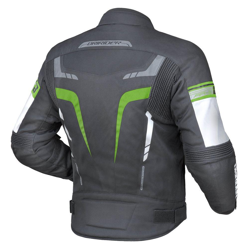 DRIRIDER AIR-RIDE 5 JACKET - BLACK/GREEN MCLEOD ACCESSORIES (P) sold by Cully's Yamaha