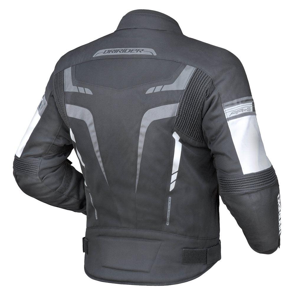 DRIRIDER AIR-RIDE 5 JACKET - BLACK/WHITE/GREY MCLEOD ACCESSORIES (P) sold by Cully's Yamaha