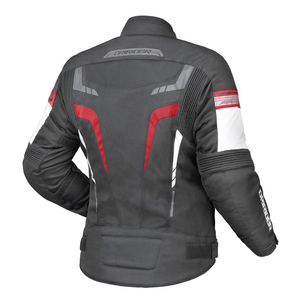 DRIRIDER AIR-RIDE 5 LADIES JACKET - BLACK/RED MCLEOD ACCESSORIES (P) sold by Cully's Yamaha