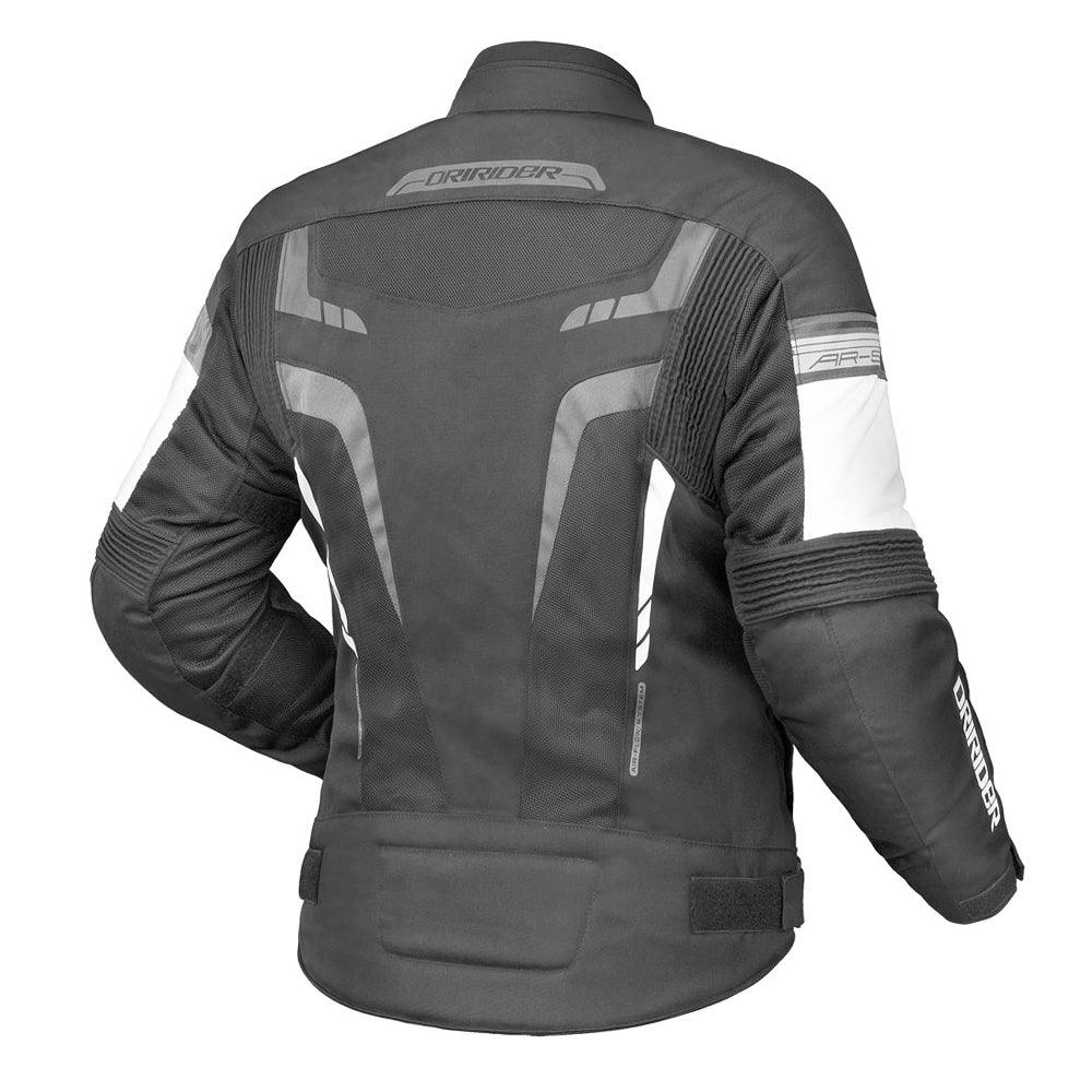 DRIRIDER AIR-RIDE 5 LADIES JACKET - BLACK/WHITE/GREY MCLEOD ACCESSORIES (P) sold by Cully's Yamaha