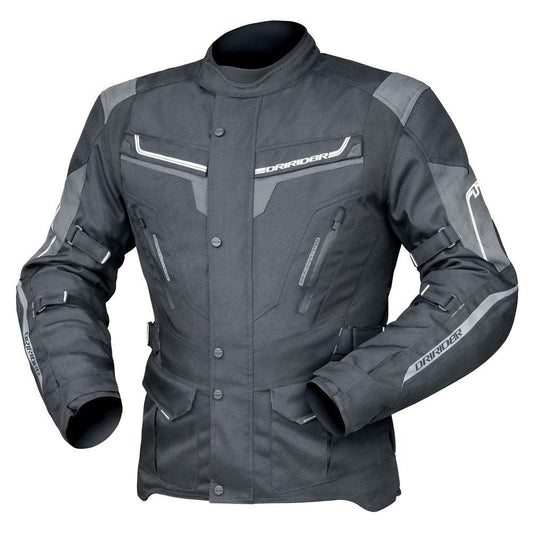 DRIRIDER APEX 5 JACKET - BLACK/GREY MCLEOD ACCESSORIES (P) sold by Cully's Yamaha