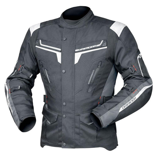 DRIRIDER APEX 5 JACKET - BLACK/WHITE/GREY MCLEOD ACCESSORIES (P) sold by Cully's Yamaha