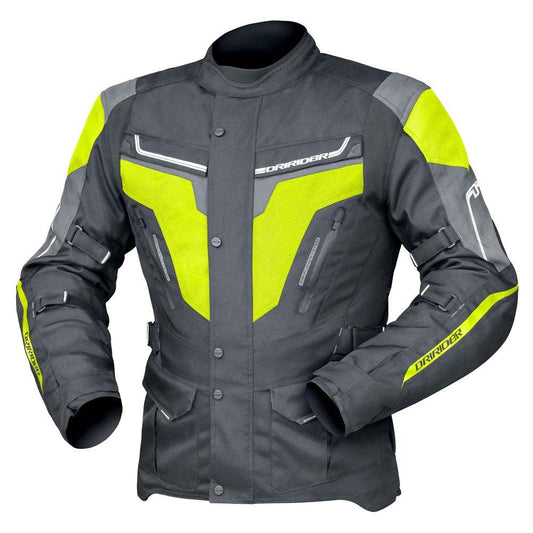 DRIRIDER APEX 5 JACKET - BLACK/YELLOW MCLEOD ACCESSORIES (P) sold by Cully's Yamaha