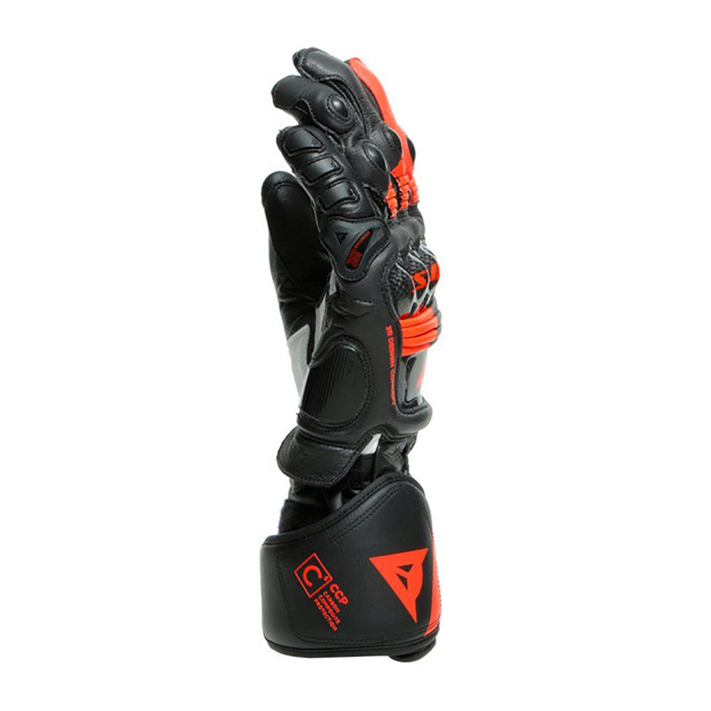 DAINESE DRUID 3 GLOVES - BLACK/RED MCLEOD ACCESSORIES (P) sold by Cully's Yamaha