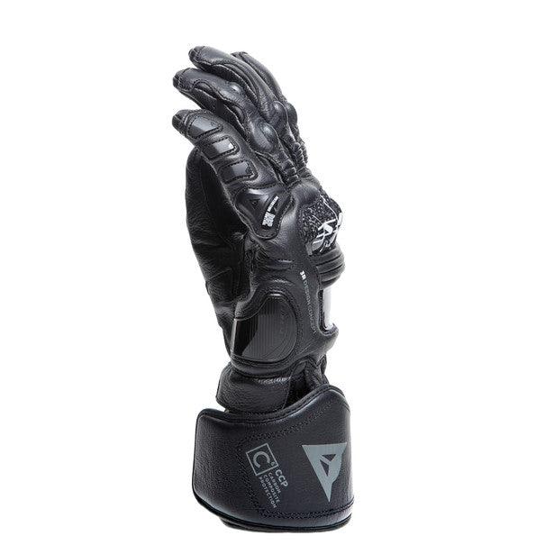DAINESE DRUID 4 LEATHER GLOVES - BLACK/CHARCOAL GREY MCLEOD ACCESSORIES (P) sold by Cully's Yamaha