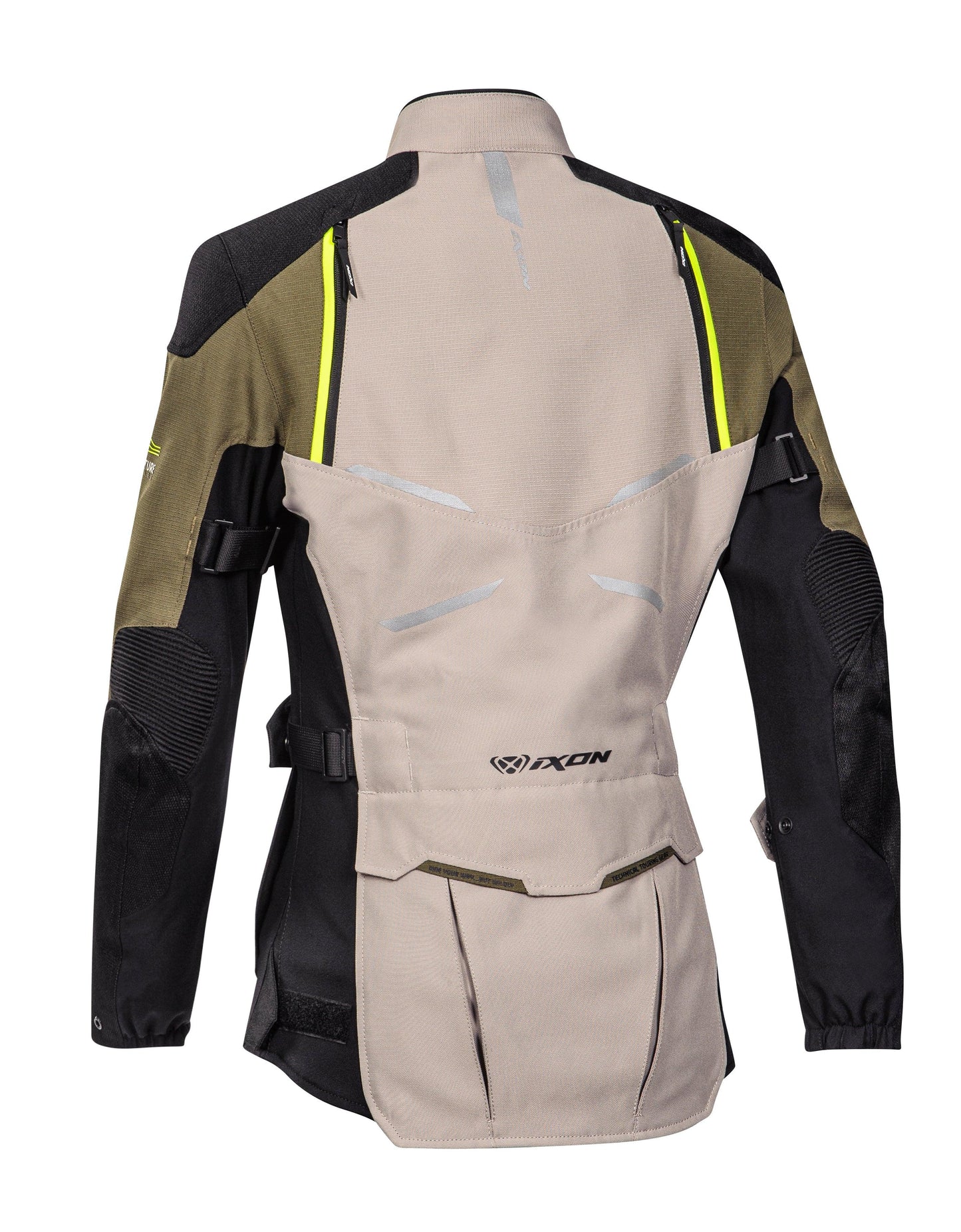 IXON EDDAS LADY JACKET - GREY/KHAKI/BLACK CASSONS PTY LTD sold by Cully's Yamaha