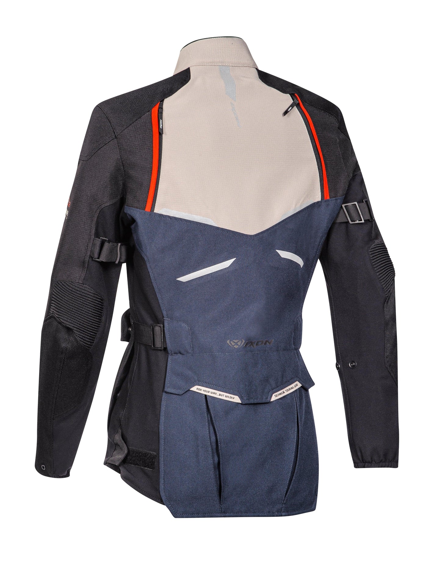 IXON EDDAS LADY JACKET - GREY/BLUE/BLACK CASSONS PTY LTD sold by Cully's Yamaha