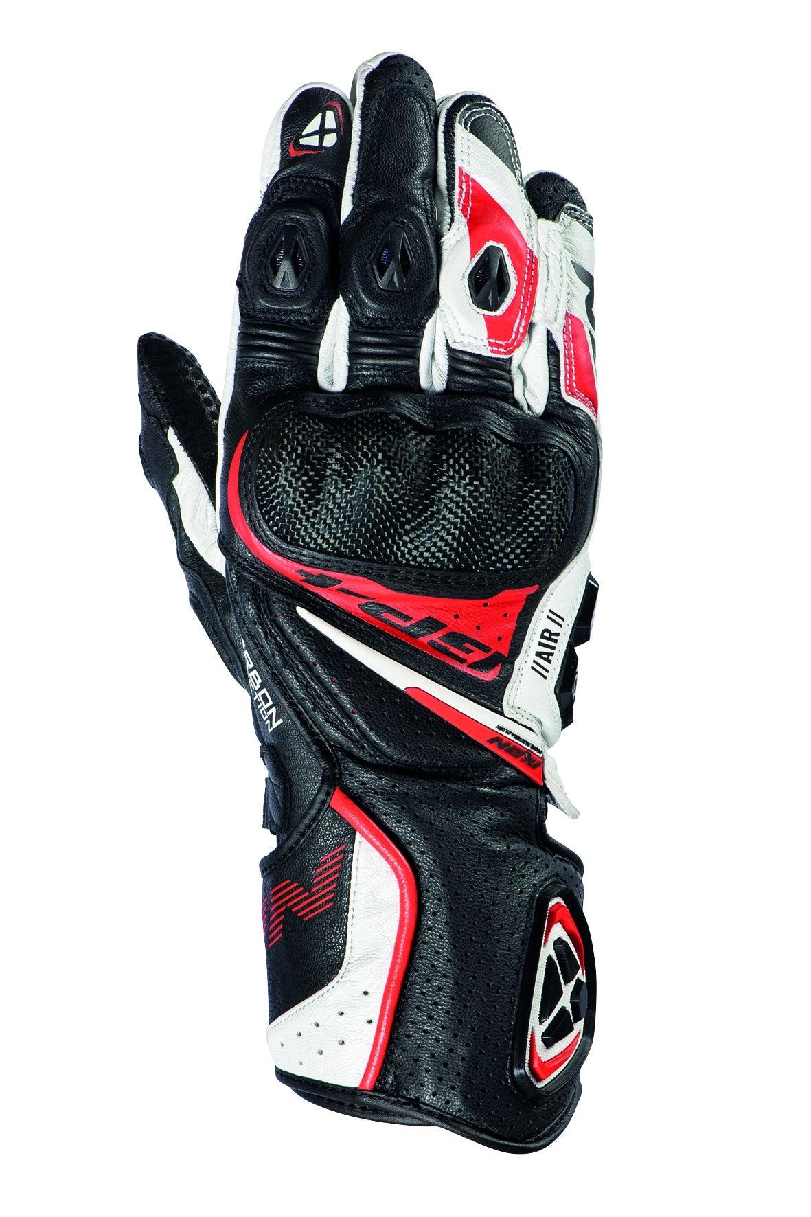 IXON GP4 AIR GLOVES - BLACK/WHITE/RED CASSONS PTY LTD sold by Cully's Yamaha