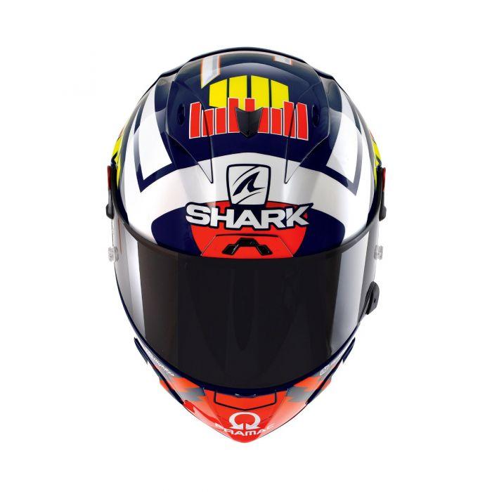 SHARK RACE-R PRO GP ZARCO SIGNATURE HELMET - WHITE/RED/BLUE FICEDA ACCESSORIES sold by Cully's Yamaha