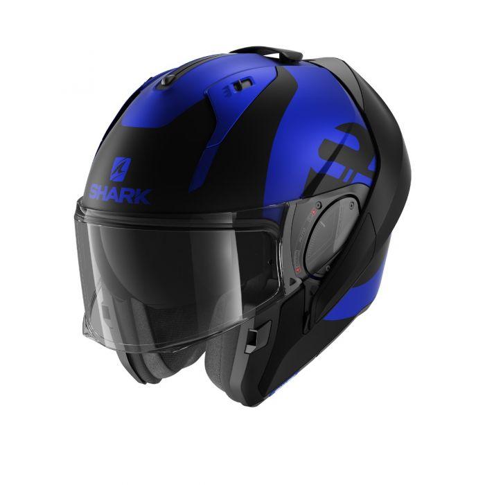 SHARK EVO ES KEDJE MAT HELMET - BLUE/BLACK FICEDA ACCESSORIES sold by Cully's Yamaha
