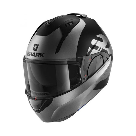 SHARK EVO ES KEDJE MAT HELMET - BLACK/ANTHRACITE FICEDA ACCESSORIES sold by Cully's Yamaha
