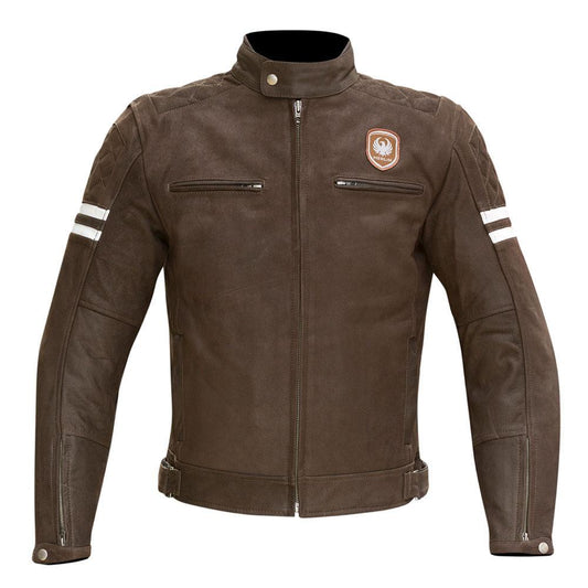 MERLIN HIXON LEATHER -JACKET BROWN G P WHOLESALE sold by Cully's Yamaha