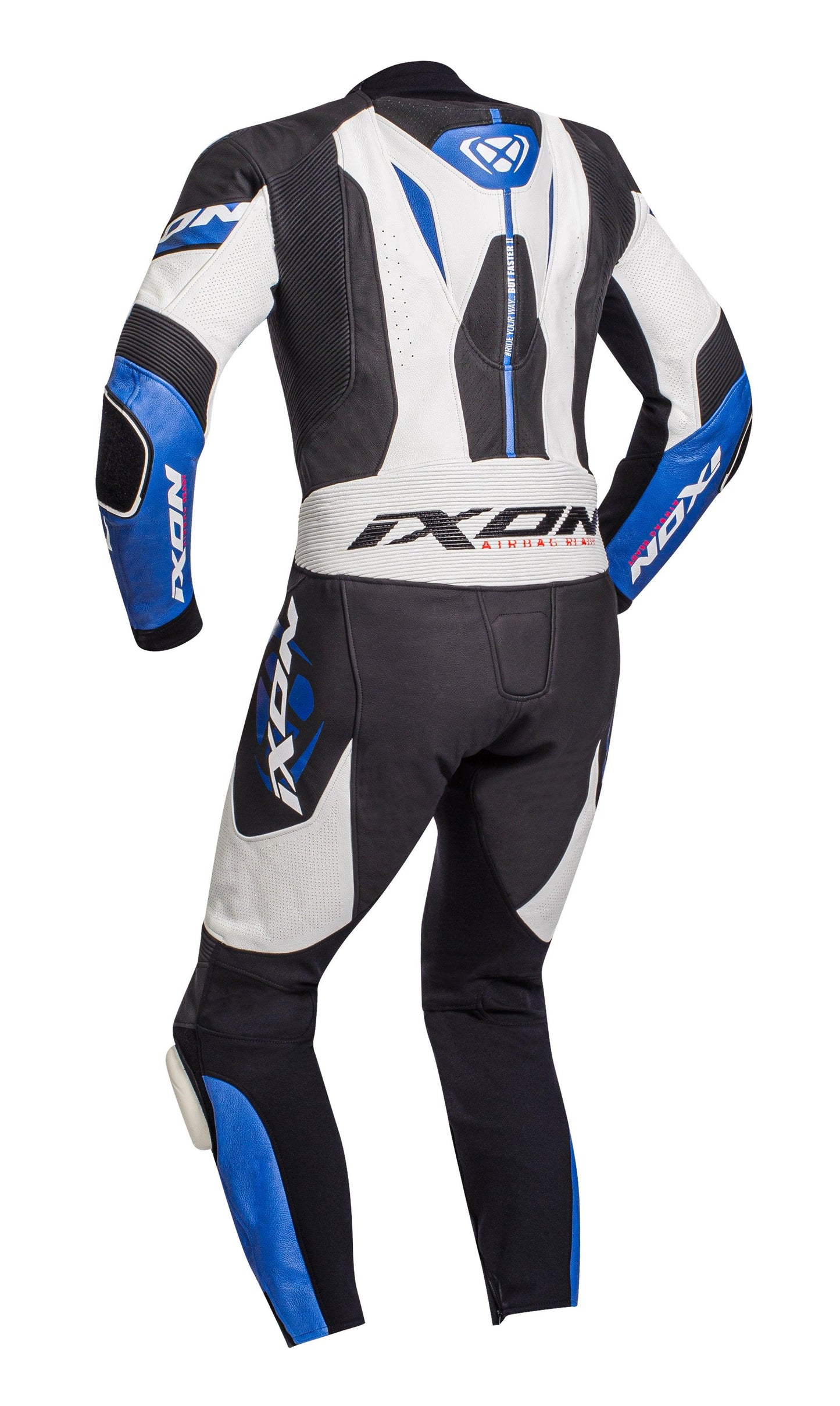 IXON JACKAL 1PC SUIT - BLACK/WHITE/BLUE CASSONS PTY LTD sold by Cully's Yamaha