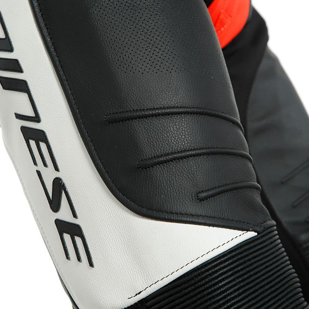 DAINESE LAGUNA SECA 5 1PC PERFORATED SUIT - BLACK/WHITE/FLUO RED MCLEOD ACCESSORIES (P) sold by Cully's Yamaha