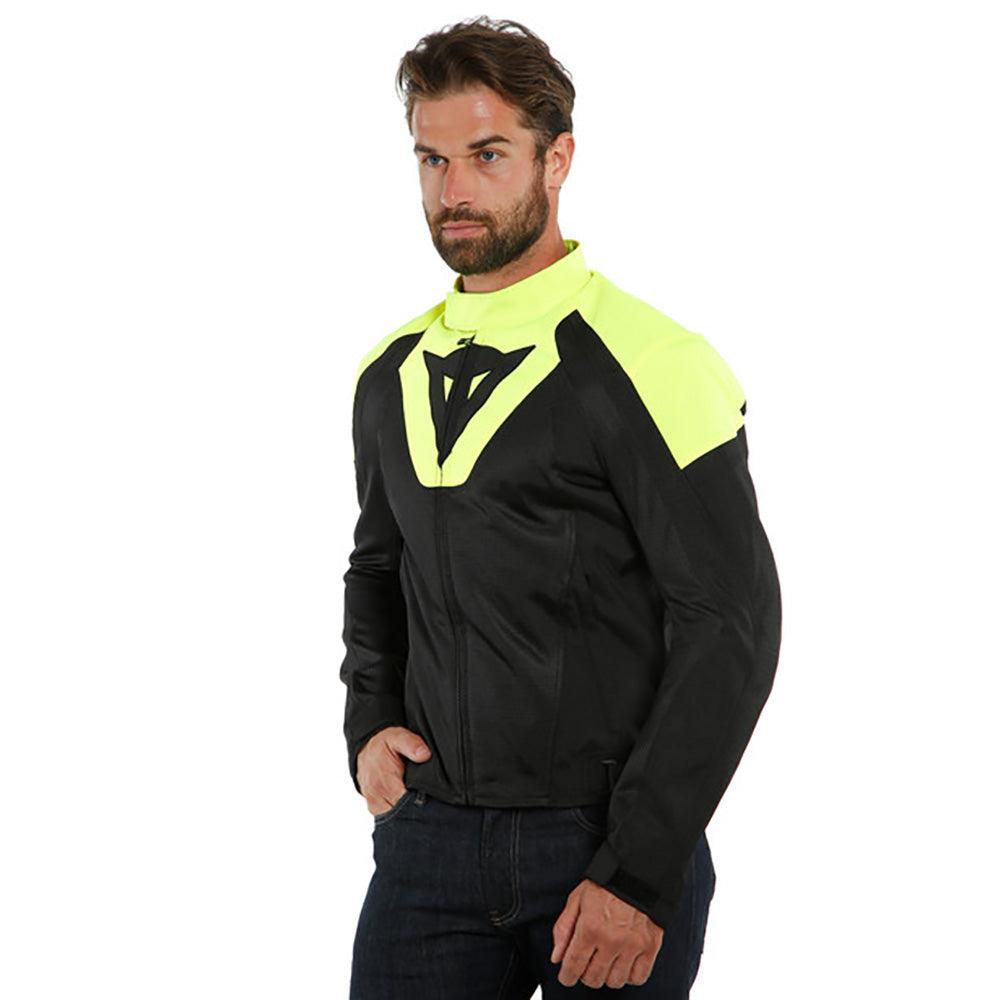 DAINESE LEVANTE AIR TEX JACKET - BLACK/FLUO YELLOW MCLEOD ACCESSORIES (P) sold by Cully's Yamaha