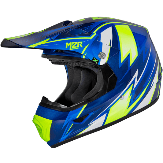 M2R XYOUTH THUNDER YOUTH HELMET PC2 HELMET - BLUE MCLEOD ACCESSORIES (P) sold by Cully's Yamaha