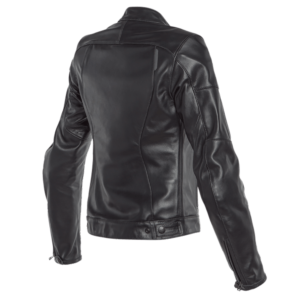 DAINESE NIKITA 2 LADY LEATHER JACKET - BLACK MCLEOD ACCESSORIES (P) sold by Cully's Yamaha
