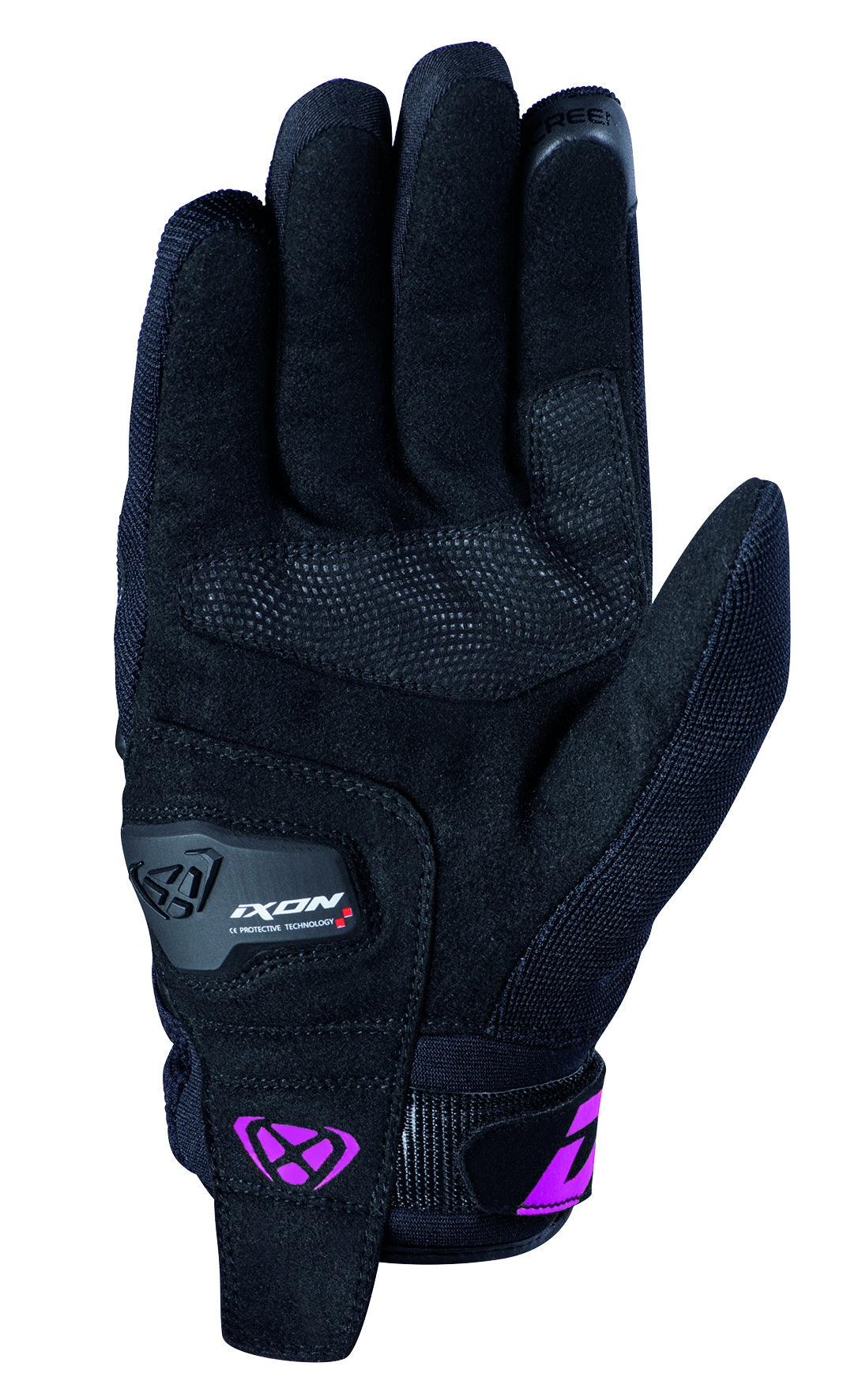IXON PRO BLAST LADY GLOVES - BLACK/FUCHSIA CASSONS PTY LTD sold by Cully's Yamaha