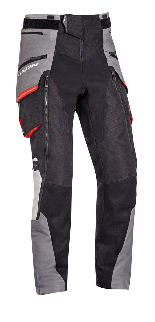 IXON RAGNAR PANTS - BLACK/GREY/RED CASSONS PTY LTD sold by Cully's Yamaha