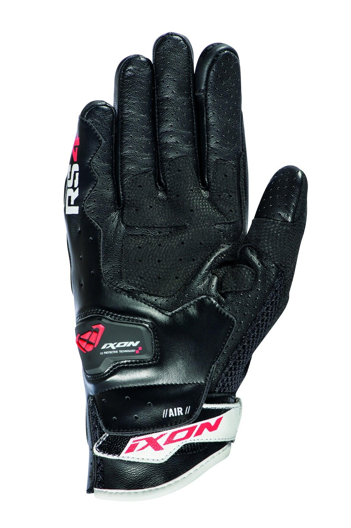 IXON RS4 AIR GLOVES - BLACK/RED/WHITE CASSONS PTY LTD sold by Cully's Yamaha