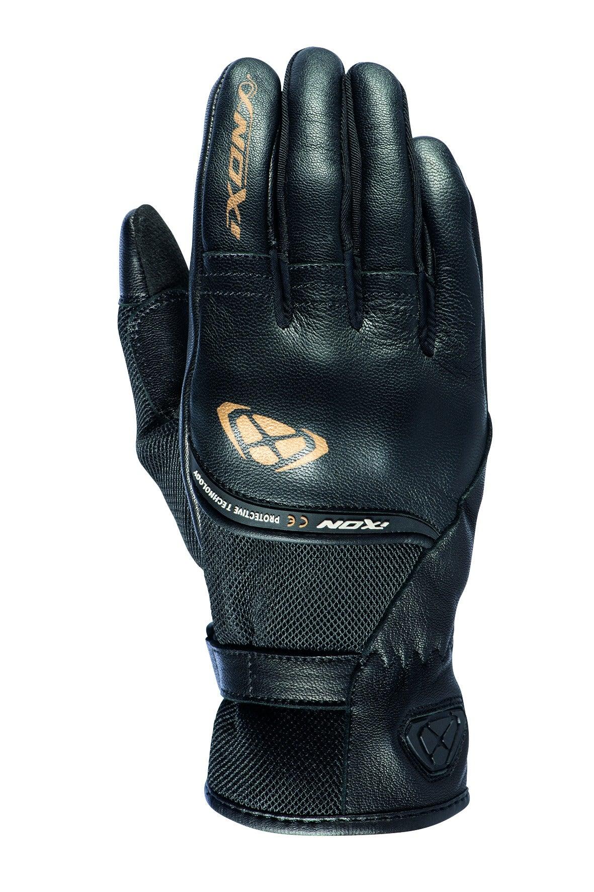 IXON RS SHINE 2 LADY GLOVES - BLACK/GOLD CASSONS PTY LTD sold by Cully's Yamaha