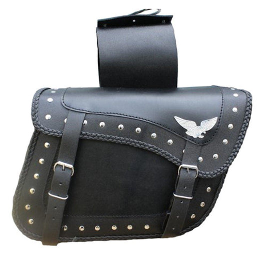 TENTENTHS FLYING EAGLE SADDLE BAG - BLACK PAKISTAN LEATHER sold by Cully's Yamaha